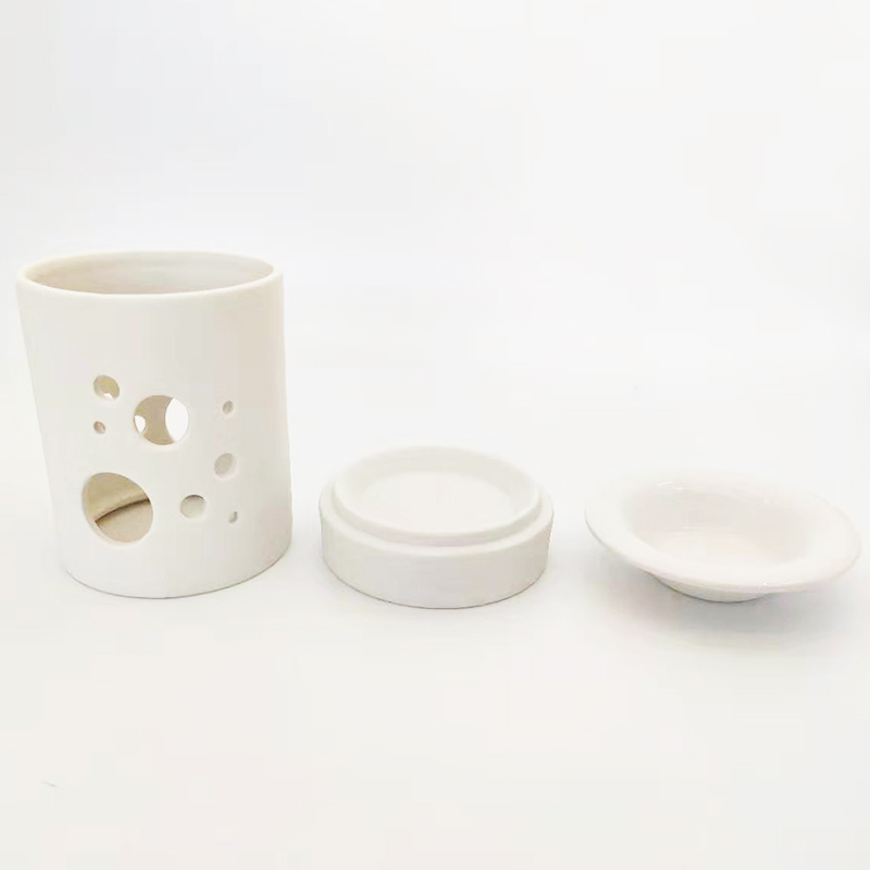 White ceramic essential oil burner candle warmer UK for home decor